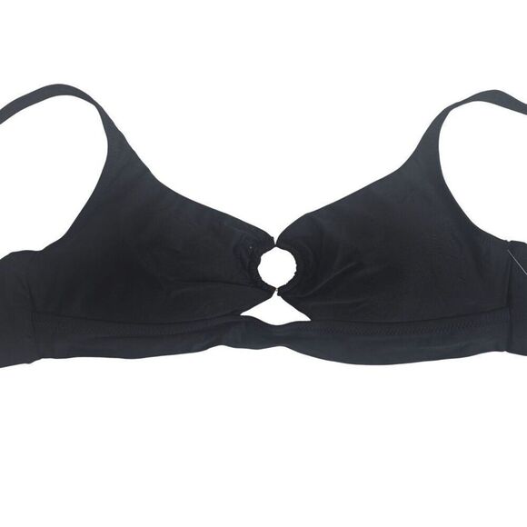 Bar III Black Twist Front Bikini Top Adjustable Straps Womens Size XL New - Picture 2 of 7